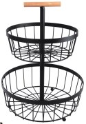 STALOWY KOSZYK PATERA NA OWOCE 2-POZIOMOWA BRUNBESTE BB-3107