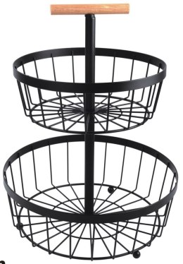 STALOWY KOSZYK PATERA NA OWOCE 2-POZIOMOWA BRUNBESTE BB-3107