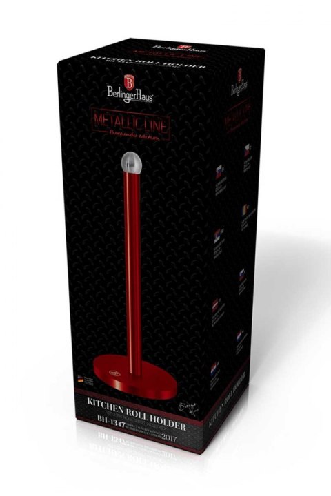 STOJAK NA RĘCZNIK PAPIEROWY BERLINGER HAUS BURGUNDY METALLIC LINE BH-1347