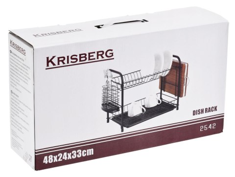 SUSZARKA DO NACZYŃ 2 POZIOMOWA 48 X 24 X 33 CM KRISBERG KS-2542 / 2310