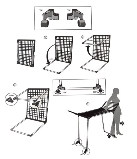 SUSZARKA DO PRANIA UBRAŃ I BIELIZNY BALKONOWA TELESKOPOWA XXL 2 SKRZYDŁA 27MB BRUNBESTE BB-3904