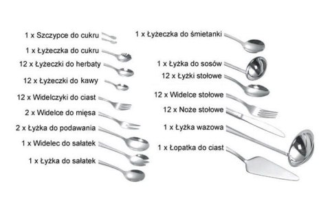 SZTUĆCE KINGHOFF 84 EL. POŁYSK KH-1577 (3520)