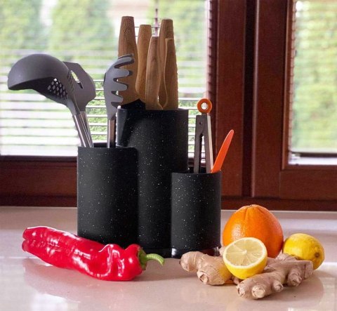 UNIWERSALNY BLOK STOJAK DO NOŻY 3w1 KRISBERG KS-2528 CZARNY