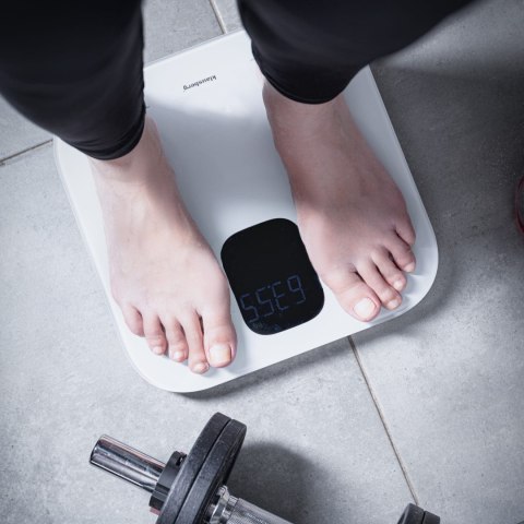 WAGA ŁAZIENKOWA Z POMIAREM TKANKI TŁUSZCZOWEJ I SKŁADU CIAŁA, SMART, BT, KLAUSBERG KB-7855 BIAŁA
