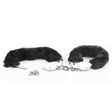 KAJDANKI FLUFFY HAND CUFFS CZARNE