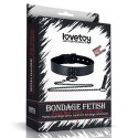 OBROŻA BONDAGE FETISH BLACK MATT COLLAR WITH LEASH
