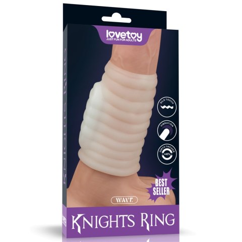 PIERŚCIEŃ NAKŁADKA VIBRATING WAVE KNIGHTS RING (WHITE)