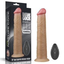 WIBRATOR 10'' DUAL LAYERED PLATINUM SILICONE ROTATOR