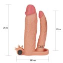 PRZEDŁUŻKA Z WIBRACJĄ ADD 3" VIBRATING DOUBLE PENIS SLEEVE