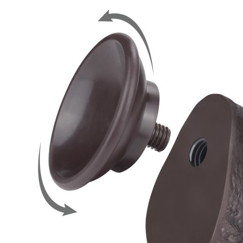 DILDO 7.5'' SLIDING SKIN DUAL LAYER DONG CZARNE