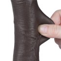 DILDO 7.5'' SLIDING SKIN DUAL LAYER DONG CZARNE
