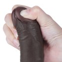 DILDO 7.5'' SLIDING SKIN DUAL LAYER DONG CZARNE