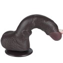 DILDO 7.5'' SLIDING SKIN DUAL LAYER DONG CZARNE