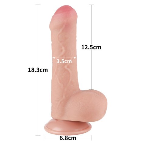DILDO 7'' SLIDING SKIN DUAL LAYER DONG FLESH