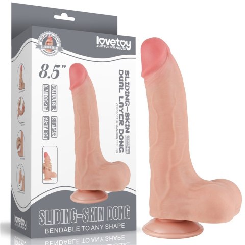 DILDO 8.5'' SLIDING SKIN DUAL LAYER DONG FLESH