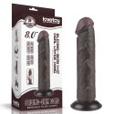 DILDO 8'' SLIDING SKIN DUAL LAYER DONG BLACK