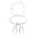 PIERŚCIEŃ POWER CLIT SILICONE COCKRING BIAŁY