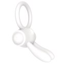 PIERŚCIEŃ POWER CLIT SILICONE COCKRING BIAŁY