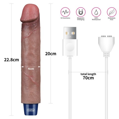 WIBRATOR 9" REAL SOFTEE VIBRATING DILDO