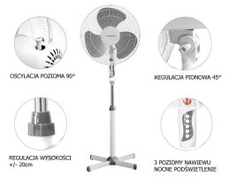 WENTYLATOR PODŁOGOWY ESPERANZA 40CM ES-1760-B SZARY