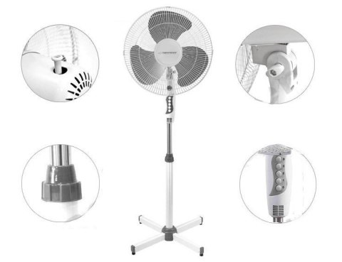 WENTYLATOR PODŁOGOWY ESPERANZA 40CM ES-1760-B SZARY