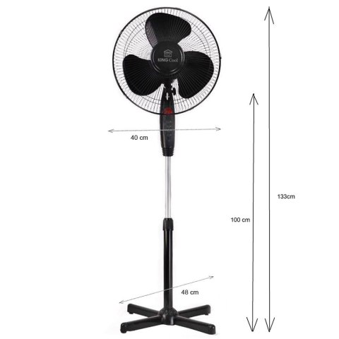 WENTYLATOR PODŁOGOWY KINGCOOL 40cm 40W KC-2122