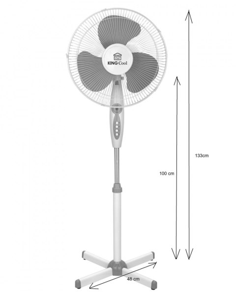 WENTYLATOR PODŁOGOWY KINGCOOL 40cm 40W KC-2122