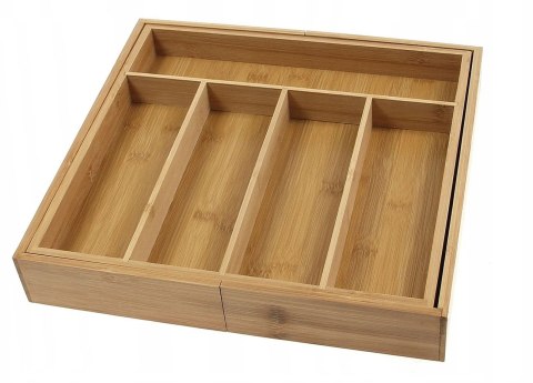 WKŁAD / ORGANIZER DO SZUFLADY NA SZTUĆCE ROZSUWANY 26.5/44X40.5X6.5CM KRISBERG KS-2687