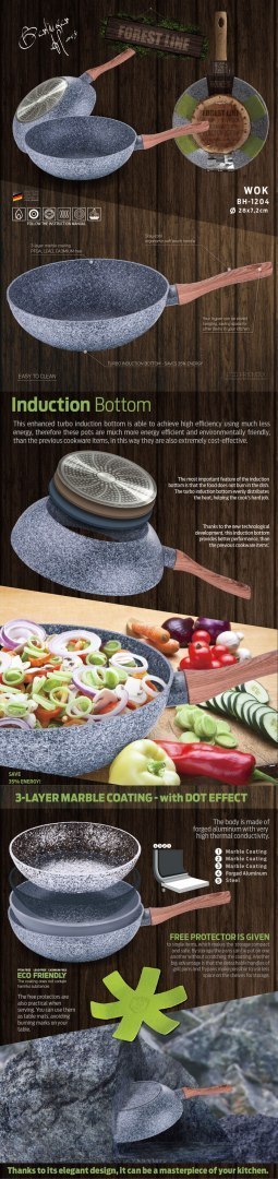 WOK BERLINGER HAUS FOREST LINE 28CM BH-1204