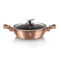 WOK GARNEK GRANITOWY 28cm 3.8L BERLINGER HAUS METALLIC LINE ROSE GOLD BH-1519N
