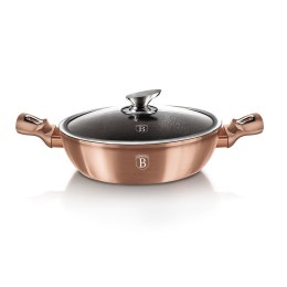 WOK GARNEK GRANITOWY 28cm 3.8L BERLINGER HAUS METALLIC LINE ROSE GOLD BH-1519N