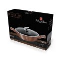 WOK GARNEK GRANITOWY 28cm 3.8L BERLINGER HAUS METALLIC LINE ROSE GOLD BH-1519N