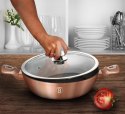 WOK GARNEK GRANITOWY 28cm 3.8L BERLINGER HAUS METALLIC LINE ROSE GOLD BH-1519N