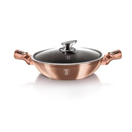 WOK GARNEK GRANITOWY 30CM 4.4L BERLINGER HAUS METALLIC LINE ROSE GOLD BH-7100