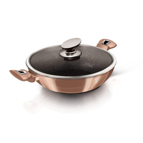 WOK GARNEK GRANITOWY 30CM 4.4L BERLINGER HAUS METALLIC LINE ROSE GOLD BH-7100
