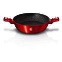 WOK GARNEK GRANITOWY 32CM 4.9L BERLINGER HAUS METALLIC LINE BURGUNDY BH-1264-N