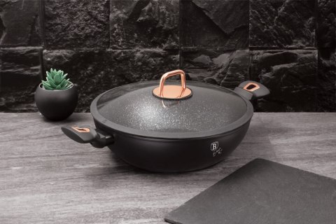 WOK GARNEK GRANITOWY 4.4L 30CM BERLINGER HAUS BLACK ROSE BH-7112