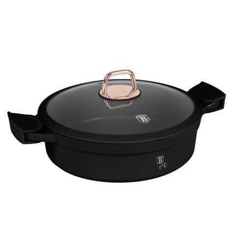 WOK GARNEK NISKI Z POWŁOKĄ TYTANOWĄ 4.2L 28CM BERLINGER HAUS BLACK ROSE BH-1455