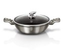 WOK GARNEK Z POWŁOKĄ GRANITOWĄ 28cm 3.8L BERLINGER HAUS METALLIC LINE CARBON BH-1241-N