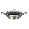 WOK GARNEK Z POWŁOKĄ GRANITOWĄ 28cm 3.8L BERLINGER HAUS METALLIC LINE CARBON BH-1241-N