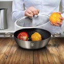 WOK GARNEK Z POWŁOKĄ GRANITOWĄ 28cm 3.8L BERLINGER HAUS METALLIC LINE CARBON BH-1241-N