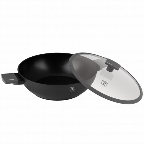 WOK TYTANOWY Z POKRYWKĄ 30CM BERLINGER HAUS ANTRACIT BH-8125