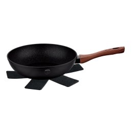 WOK Z POWŁOKĄ GRANITOWĄ 28cm 3.2L BERLINGER HAUS EBONY ROSEWOOD BH-1719