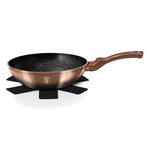 WOK Z POWŁOKĄ GRANITOWĄ 28cm 3.2L BERLINGER HAUS ROSE GOLD NOIR BH-1891