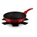 WOK Z POWŁOKĄ GRANITOWĄ 28cm BERLINGER HAUS METALLIC LINE BLACK BURGUNDY [BH-1625-N]