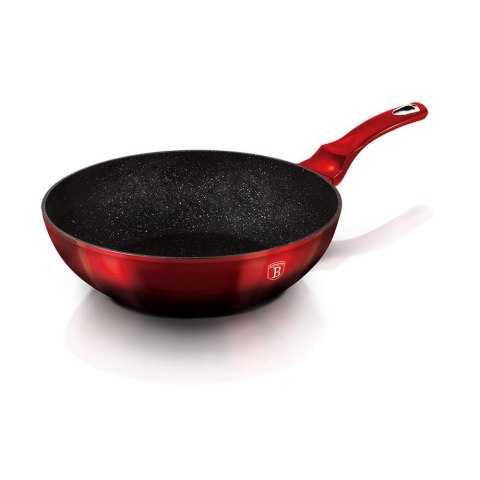 WOK Z POWŁOKĄ GRANITOWĄ 28cm BERLINGER HAUS METALLIC LINE BLACK BURGUNDY [BH-1625-N]