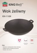 WOK ŻELIWNY 31cm KiNGHOFF KH-1109