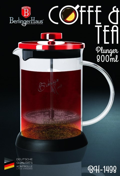 ZAPARZACZ DO HERBATY 800ML BERLINGER HAUS METALLIC BURGUNDY LINE BH-1498