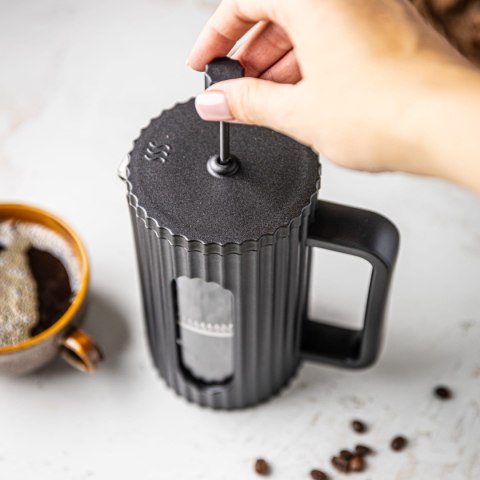 ZAPARZACZ DO HERBATY KAWY SZKLANY FRENCH PRESS 600 ML CZARNY KLAUSBERG KB-7746