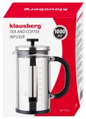 ZAPARZACZ DO KAWY I HERBATY 1.0L FRENCH PRESS KLAUSBERG KB-7703